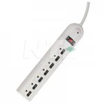 Surge Protector 7 Outlet w/Safety Covers 6Ft Cord 1050 Joules
