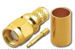 SMA Plug 3-Piece Crimp RG-8X/LMR-240 (Gold)
