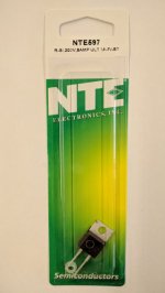 NTE597 Si Rectifier, Ultra Fast, 200V, 8A, 50NS
