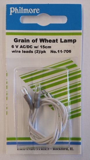 6V Grain Of Wheat Lamp (2Pk) 6" Leads (Incandescent)