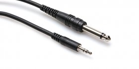 10Ft Mono Interconnect Cable 1/4in TS to 3.5mm TRS