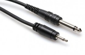 3Ft Mono Interconnect Cable 3.5mm TS to 1/4in TS