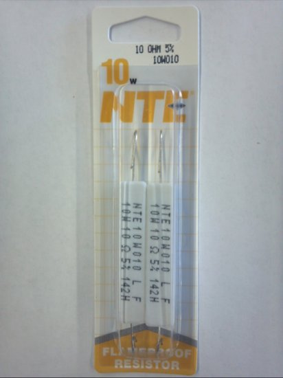 10 Ohm 10W Cerment Power Wirewound Resistor (2Pk) 5% Tolerance