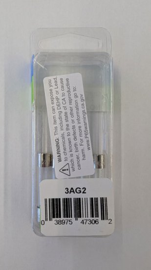 2 Amp 3AG Glass Fuse (5Pk) Fast Acting 1/4"x1-1/4"