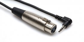 2Ft XLR3F to Right-angle 3.5mm TRS