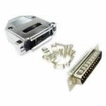 DB25 Male Connector Kit (Solder Type) Metalized Plastic Hood