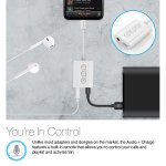 Naztech MFI Lightning to 3.5mm Audio + Charging Adapter