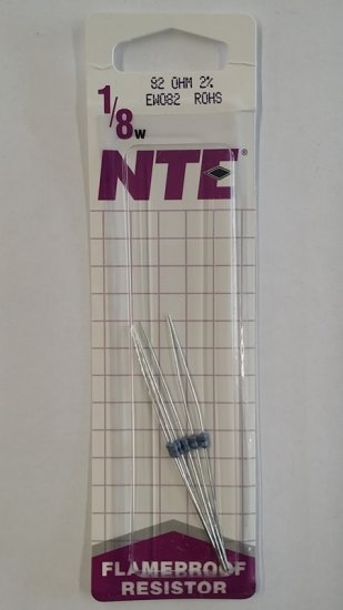 82 Ohm, 1/8W, 2% Metal Film Flameproof Resistor (6Pk)