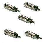 RCA Phono Plug (5Pk) Metal Body
