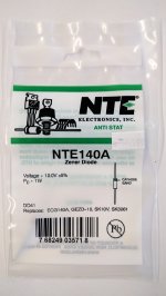 NTE140A Zener Diode (2Pk) 10V 1W
