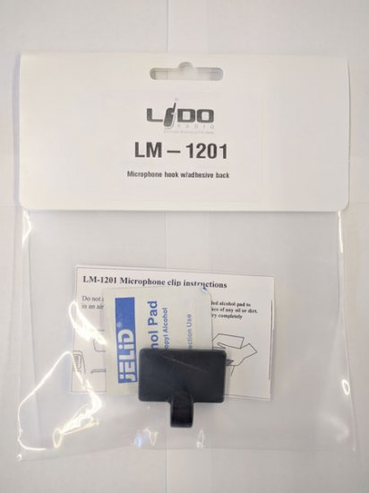 Lido LM-1201 Adhesive Back Hook For ICOM Type Microphones