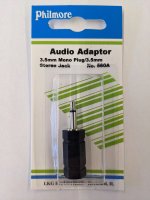 (3.5mm) 1/8" Stereo Jack to (3.5mm) 1/8" Mono Plug Adapter