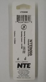 NTE8098 Thermal Fuse 100°C/212°F 15A Axial