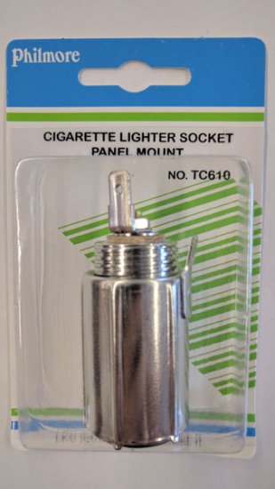 Metal Cigarette Lighter Socket Panel Mounted With Quick Connect