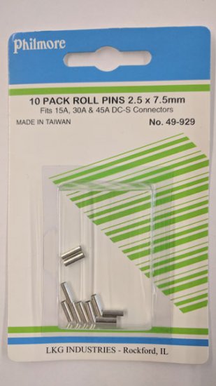 Anderson Power Pole Roll Pins for 15A-30A Housings (10Pk)