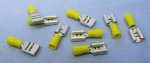 Quick Connect Female Insulated 12-10Awg 0.375" (6Pk) YellowVinyl