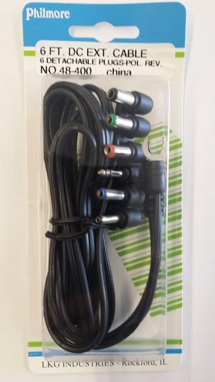 6Ft Spade (Fork) to Adapatplug Set