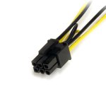 6in SATA Power to 6 Pin PCI Express Video Card Power Cable Adapt