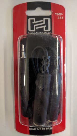 6" Y Cable, 3.5 mm TRS(M) to Dual 1/4 in TRSF