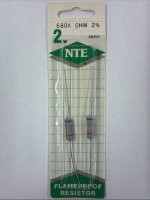 680K Ohm 2 Watt Metal Oxide Film Resistor (2Pk) 2% Tolerance