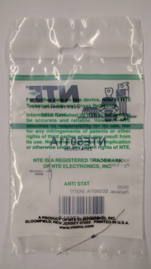 NTE5011A Zener Diode 5.6V 1/2W, DO35