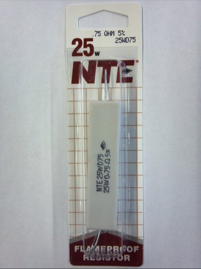 0.75 Ohm 25W Cermet Power Wirewound Resistor 5% Tolerance