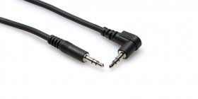 10Ft Stereo Interconnect 3.5mm TRS to 90° 3.5mm TRS