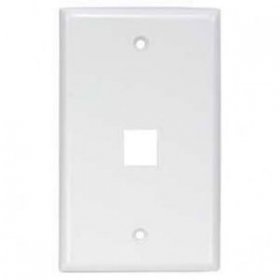 1-Port Keystone Standard Wall Plate White
