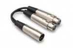 6" Y Cable Dual XLR3F to XLR3M