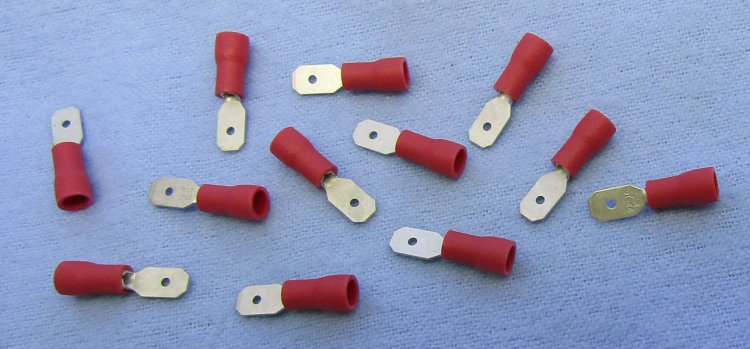 Quick Connect Male Insulated 22-18Awg 0.187\" (12Pk) Red Vinyl