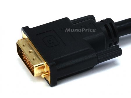 6' CL2 (In-Wall) 28AWG Dual Link DVI-D Cable w/ Ferrites - Black