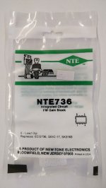 NTE736 IC, FM IF Amp, 8-Lead DIP