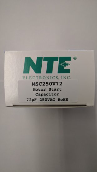 72-86uF 250VAC Motor Start AC Electrolytic Capacitor .25" Q.C.