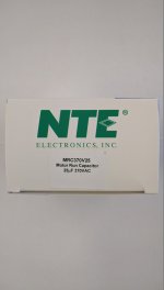 25uF 370VAC Motor Run Capacitor AC Metallized .25" 4-Way Q.C.