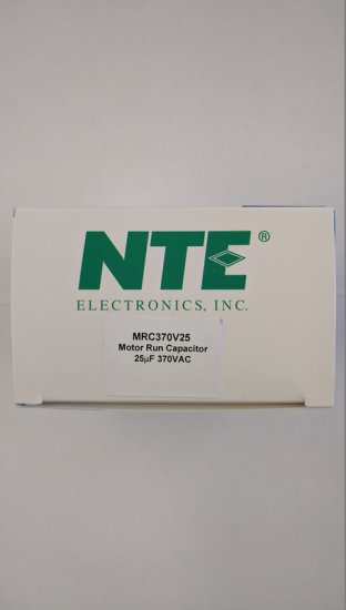 25uF 370VAC Motor Run Capacitor AC Metallized .25" 4-Way Q.C.