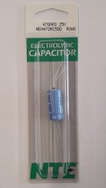 470uf 25V Axial Lead Electrolytic Capacitor