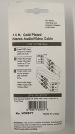 1.5Ft Composite A/V Cable