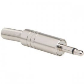 (3.5mm) 1/8" Mono Plug Metal Handle (2Pk)