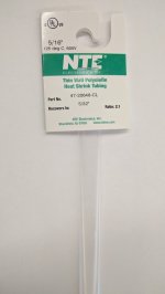 5/16" Clear 48" Thin Wall 2:1 Polyolefin Heat Shrink Tubing