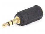 (2.5mm) 3/32" Stereo Jack to (3.5mm) 1/8" Stereo Plug (Gold)