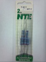 75 Ohm 2 Watt Metal Oxide Film Resistor (10Pk) 2% Tolerance