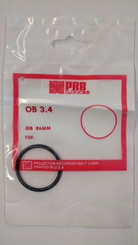 OB3.4 Round Rubber Belt 3.4" IC, .103" Cross Section