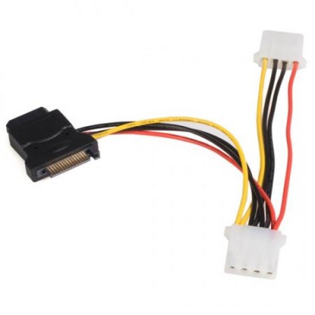 SATA to LP4 Power Cable Adapter with 2 Additional LP4