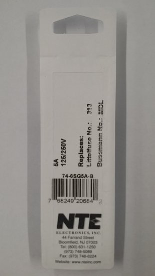 5 Amp (MDL) Glass Fuse (5Pk) Slow Blow 6x30mm