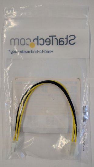 8in ATX12V 4 Pin P4 CPU Power Extension Cable - M/F