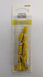 Fork/Spade Insulated Vinyl (PVC) 12-10Awg #10 Stud (10Pk)