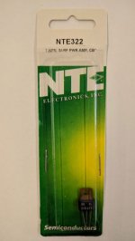 NTE322 T-NPN, Si, RF Power Amp, CB (PO 3.5W Min, 27MHz)