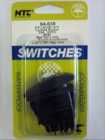SPST 12VDC Red Inc Lighted Rocker Switch (On)-None-Off 20A NTE