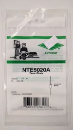 NTE5020A Zener Diode 11.0V 1/2W, DO35