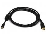 3Ft Black USB 2.0 A Male to Mini-B 5pin Male Cable w/ Ferrite